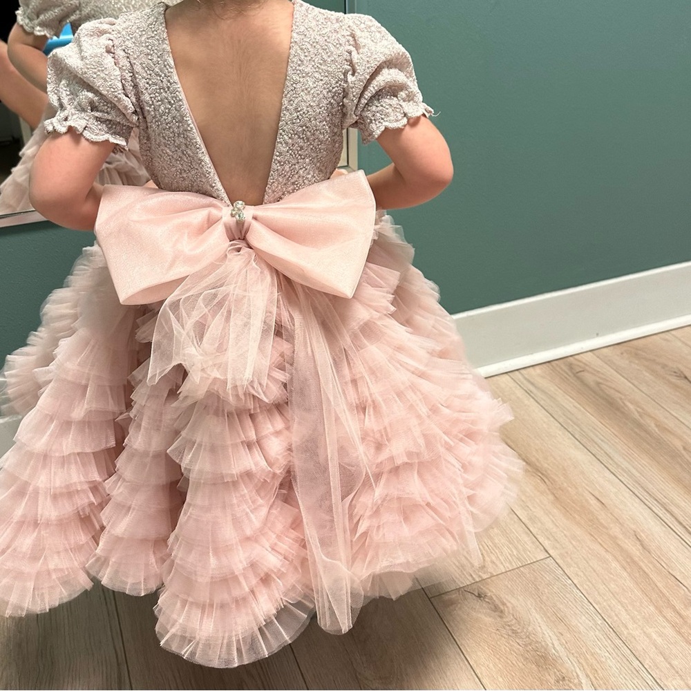Pink tulle dress size 1 year and 3 year